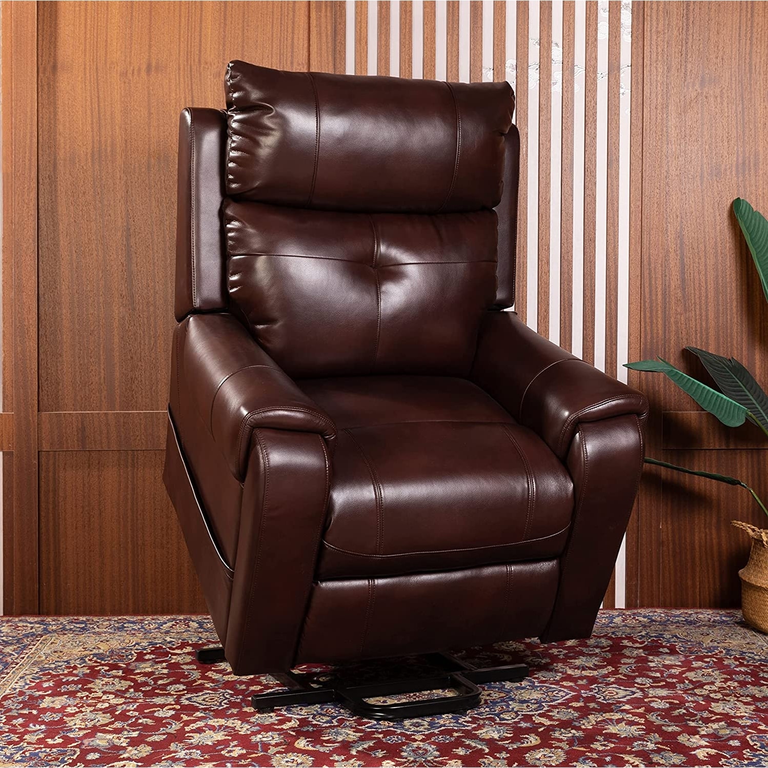 Dark red recliner sales